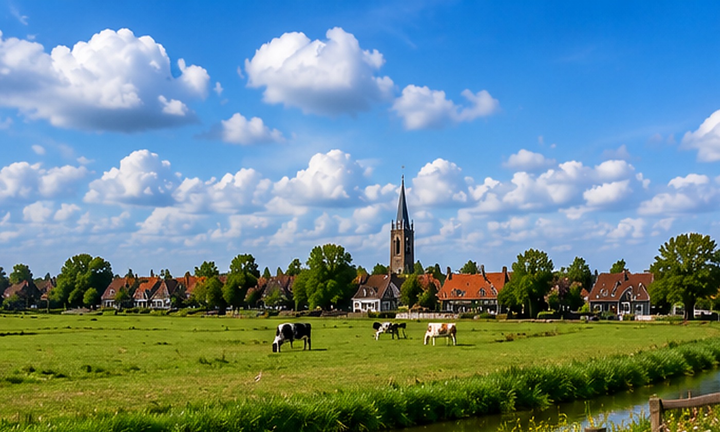 Dutch countryside between Rotterdam and Delft